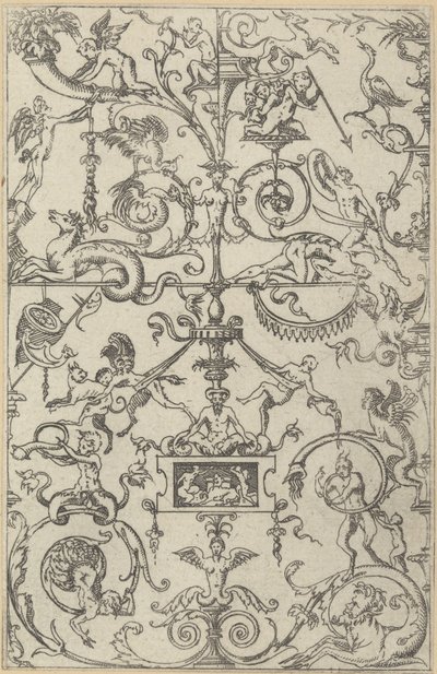 لوحة Grotesque ، 1550. بواسطة جاك أندرويت دو سيرسو