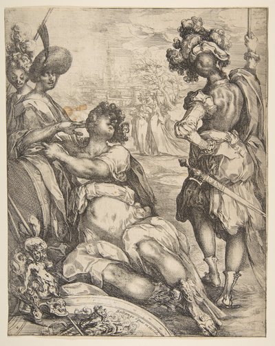 شخصيات عسكرية خارج المدينة ، 1595-1616. بواسطة جاك بيلانج