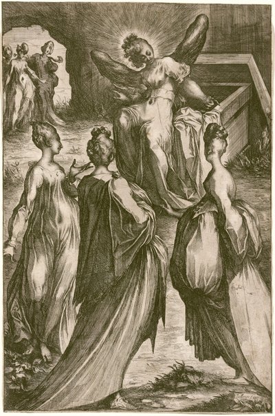 ثلاث مريمات في القبر. بواسطة جاك بيلانج