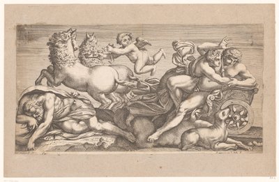 أخذ سيفالوس أورورا في عربتها مشاهد أسطورية بعد اللوحات الجدارية في Palazzo Farnese في روما (عنوان المسلسل) بواسطة جاك بيلي