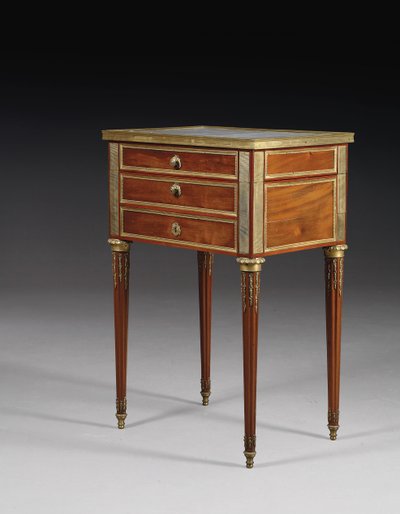 طاولة ألعاب لويس السادس عشر (Ormolu Mounted Mahogany) (انظر أيضًا 714766) بواسطة جاك بيركل