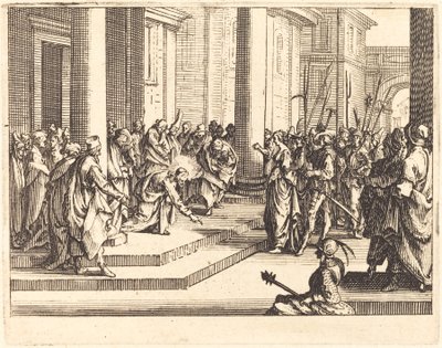 المسيح والمرأة المأخوذة في الزنا ، 1635. بواسطة جاك كالوت