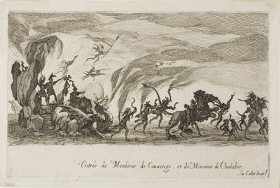 دخول M. de Couvonage و M. de Chalabre من The Combat at the Barrier بواسطة جاك كالوت
