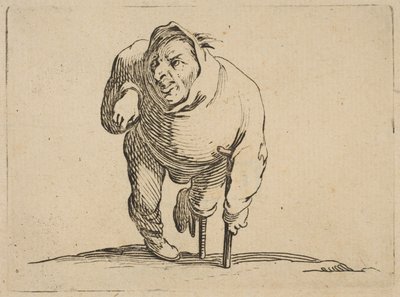 LEstropie a la Crutch and La Jambe de Bois The Cripple with Crutch and a Wooden ...، 1616-22. بواسطة جاك كالوت
