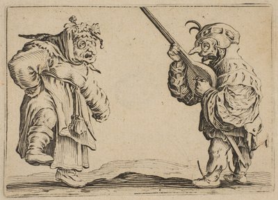 Les Danseurs au Luth The Dancers with a Lute ، من Les Caprices Series B ، The Nancy Set ، 1617-20. بواسطة جاك كالوت