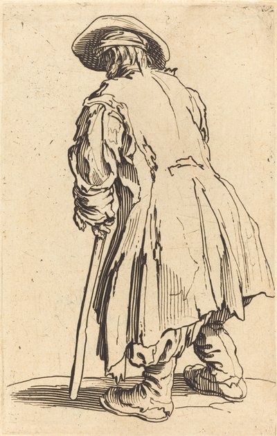 متسول قديم مع عكاز واحد ، c.1622 بواسطة جاك كالوت