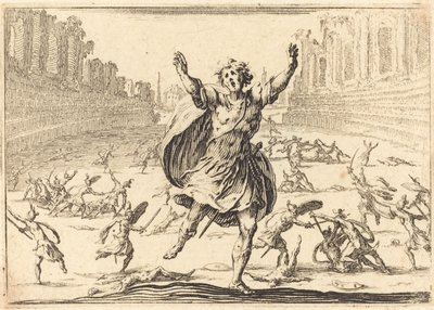 مناوشة في سيرك روماني ، ج. 1617. بواسطة جاك كالوت