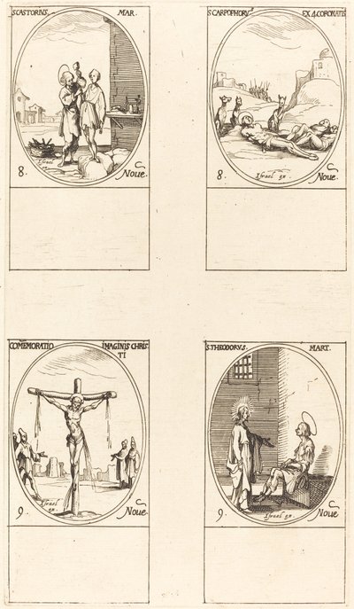 القديس كاستوروس وسانت كاربوفورس والشهداء الأربعة المتوجون ، إحياء ذكرى الصورة. بواسطة جاك كالوت