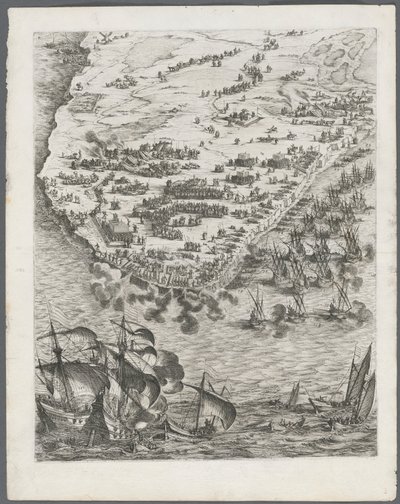 حصار لاروشيل: اللوحة 10 ، 1628-1630. بواسطة جاك كالوت