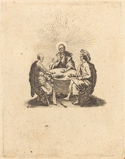العشاء في عمواس ، 1618. بواسطة جاك كالوت