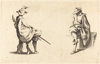 شخصان جالسان ، ج. 1622. بواسطة جاك كالوت
