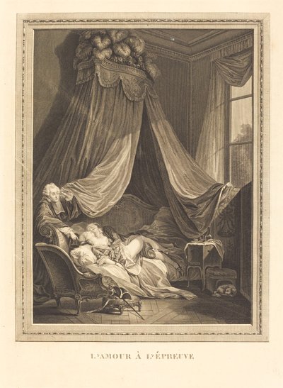 الحب في المحاكمة بواسطة Jacques Firmin Beauvarlet after Pierre Antoine Baudouin