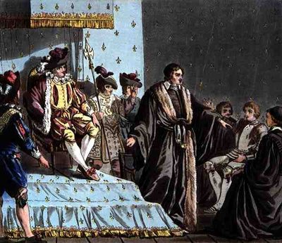 المستشار فرانسوا أوليفييه (مواليد 1488) يعترض على مؤامرات سفير فرديناند الأول (1503-64) ، نقشها جان بابتيست موريت (من 1790 إلى 1820) بواسطة جاك فرانسوا جوزيف (بعد) سويباتش