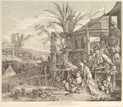 La Chasse Chinoise The Chinese Hunt ، من Chinoiseries ، بعد عام 1743. بواسطة جاك غابرييل هوكييه