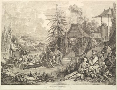 La pesche chinoise Chinese Fishing ، من Chinoiseries ، بعد عام 1743. بواسطة جاك غابرييل هوكييه