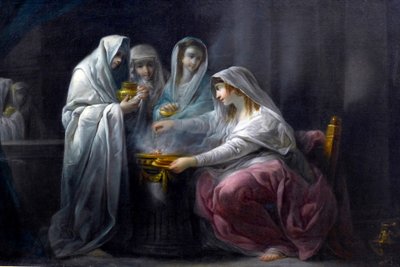 ليه فيستاليس: التفاصيل. القرن التاسع عشر (زيت على قماش) بواسطة جاك جاميلين