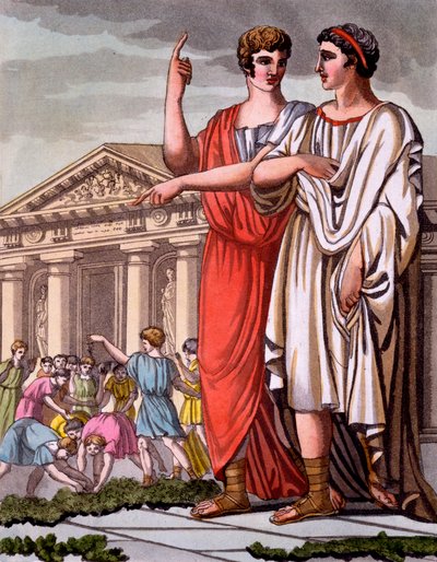 زي المرشح للمكتب في روما ، ورقة من &39;L&39;Antique Rome&39; ، نقشها Labrousse ، حانة. 1796 بواسطة جاك غراسيت دي سانت سوفير