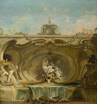 تصميم النافورة. نياد وبوتو ، ج. 1740. بواسطة جاك لاجوي دي