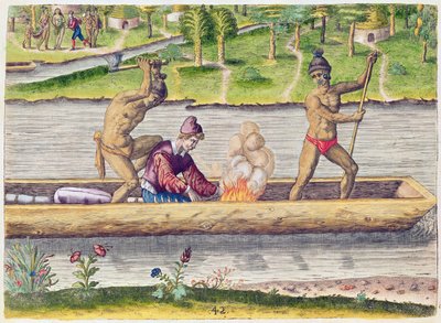 قتل فرنسي ، من "برفيس ناراتيو .." ، نقشها تيودور دي بري (1528-1598) المنشور في فرانكفورت ، 1591 بواسطة جاك لو موين