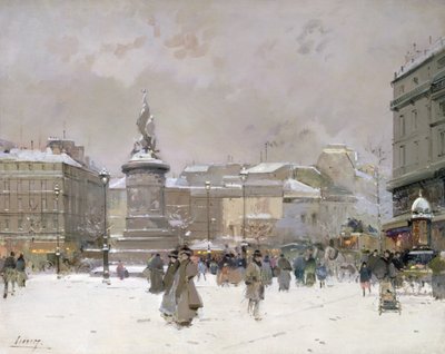 Place de Clichy (زيت على لوح) بواسطة جاك ليفين