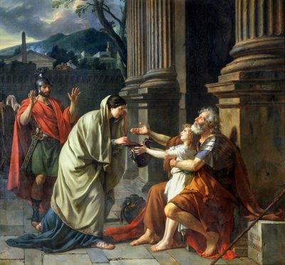 Belisarius التسول للصدقات ، 1781 بواسطة جاك لويس ديفيد
