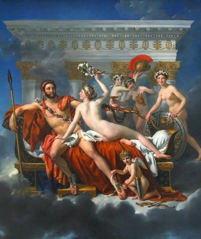 الفرنسية: Mars désarmé par Vénus Mars désarmé par Vénus Mars désarmé par Vénus نزع سلاحه كوكب الزهرة بواسطة جاك لويس ديفيد