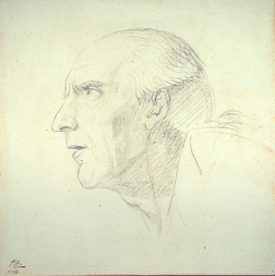 رأس رجل عجوز في الملف الشخصي بواسطة جاك لويس ديفيد