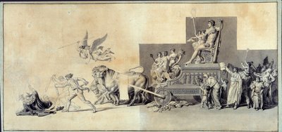 Le Triumphe du peuple francais رسم لوحة منجم لجاك لويس ديفيد (1748-1825) 1793 باريس ، متحف كارنافالي بواسطة جاك لويس ديفيد