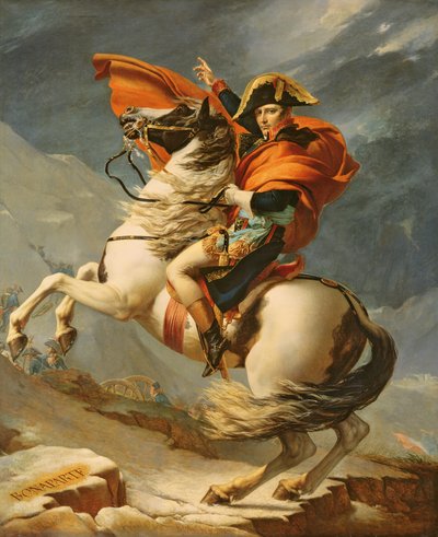 نابليون يعبر جبال الألب في 20 مايو 1800 بواسطة Jacques Louis David