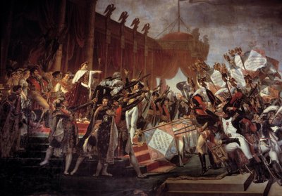 قسم الجيش للإمبراطور نابليون الأول (1769-1821) بعد توزيع النسور في Champ de Mars ، 5/12/1804 التفاصيل. رسم جاك لويس ديفيد (1748-1825) القرن التاسع عشر. 6،1x9،3 م. بواسطة جاك لويس ديفيد