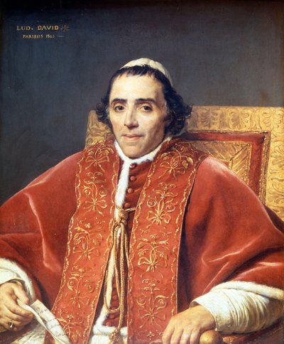 بيوس السابع (1742 - 1823) لوحة لجاك لويس ديفيد (1748-1825). متحف اللوفر. باريس بواسطة جاك لويس ديفيد