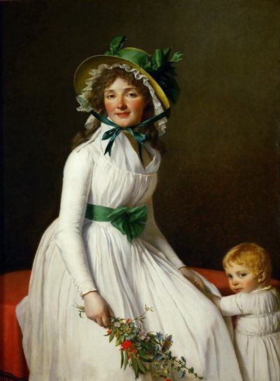 صورة مدام بيير سيريزيات وابنها إميل بواسطة Jacques Louis David