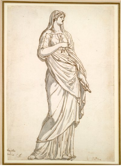 دراسة تمثال سابين من فيلا ميديشي ، ج. 1775-1780. بواسطة جاك لويس ديفيد