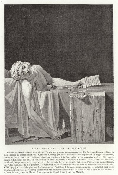 وفاة مارات ، 1793 بواسطة جاك لويس ديفيد