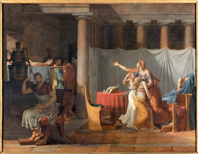 The Lictors report to Lucius Junius Brutus (6th century BC) the bodies of his sons Lictors Bearing to Brutus the Bodies of his Sons بواسطة جاك لويس ديفيد