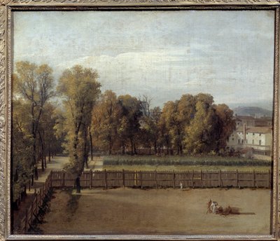 منظر لحديقة لوكسمبورغ في باريس لوحة لويس ديفيد (1748-1825). 1794. ح. 0،55 × 0،65 بواسطة جاك لويس ديفيد