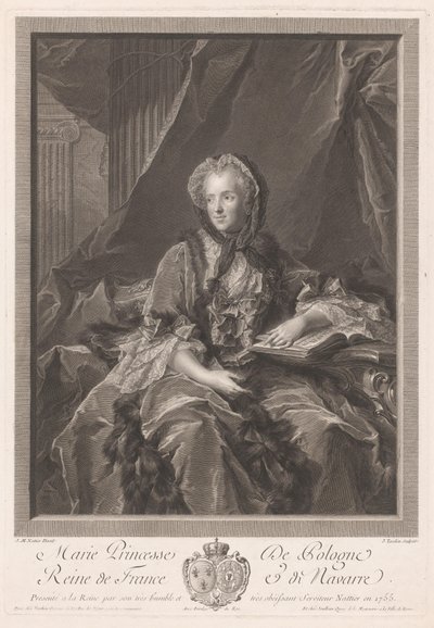 ماريا ليكزينسكا من Portret van Koning بواسطة جان مارك ناتييه