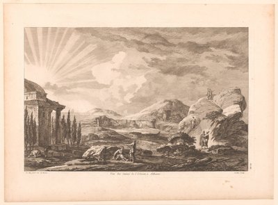 منظر خراب في أثينا ، ربما مسرح ديونيسوس Vue des ruines de l