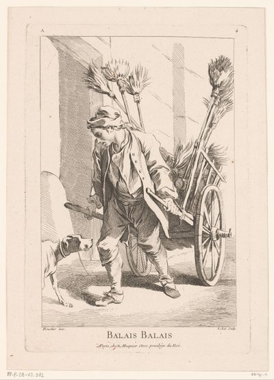 بائع متجول بالمكانس Balais Balais (العنوان على الكائن) Cris de Paris (عنوان المسلسل) بائعو الشوارع في باريس (عنوان السلسلة) بواسطة فرانسوا باوتشر
