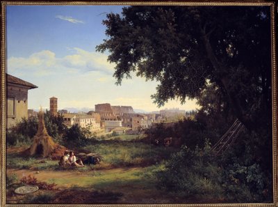روما ، منظر لكولسي (كولوسيو) لوحة لريموند براكاسات (1804-1867) 1827 صن. 0،74 × 0،99 م روان ، متحف الفنون الجميلة بواسطة جاك ريموند براكاسات