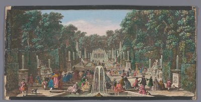 منظر لـ Bosquet de l'Arc de Triomphe في حديقة فرساي L'Arc de Triomphe (العنوان على الكائن) بواسطة جاك ريغو (ربما)