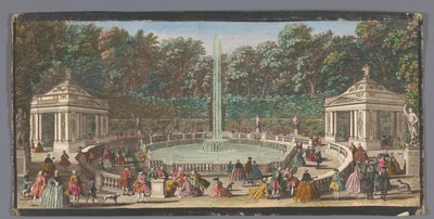 منظر لـ Bosquet des Dômes في حديقة فرساي Les Domes (العنوان على الكائن) بواسطة Lodewijk XV (ملك فرانكريك)