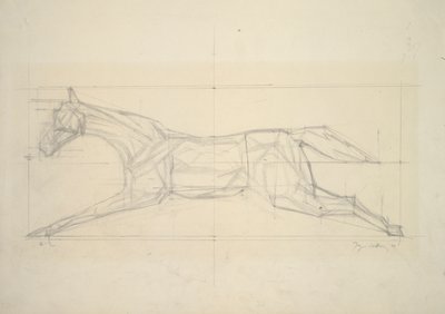 سلسلة Jockey ، رقم 2 (الحصان من الجانب) بواسطة Jacques Villon