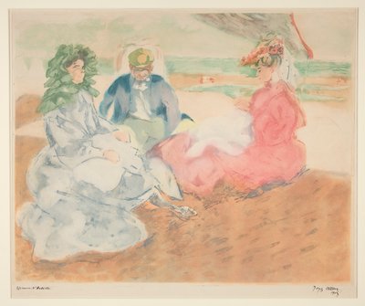 تحت الخيمة ، على الشاطئ (بلونفيل) بواسطة Jacques Villon