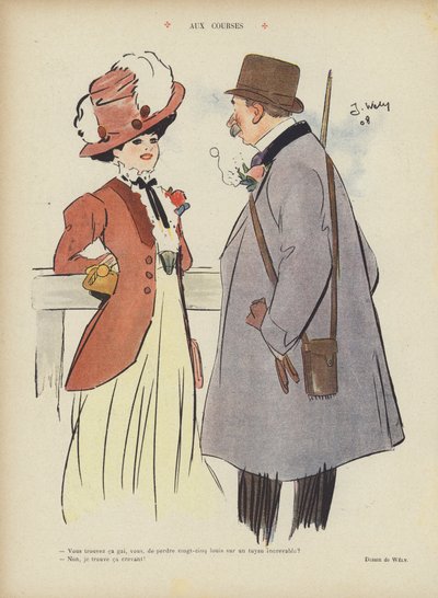 في السباقات. رسم توضيحي لـ Le Rire بواسطة Jacques Wely