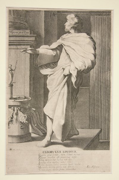 كليوبولوس لينديوس ، رقم 6 من سلسلة الحكماء السبعة في اليونان بواسطة Jacques de Gheyn III