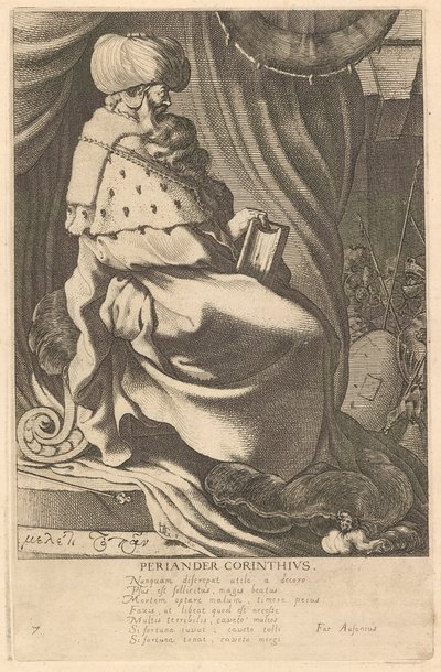 Periander Corinthius ، رقم 7 من سلسلة الحكماء السبعة في اليونان بواسطة Jacques de Gheyn III
