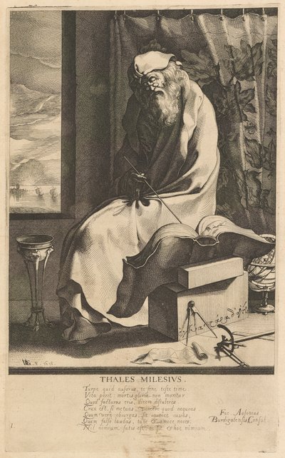 طاليس ميليسيوس ، رقم 1 من سلسلة الحكماء السبعة في اليونان بواسطة Jacques de Gheyn III