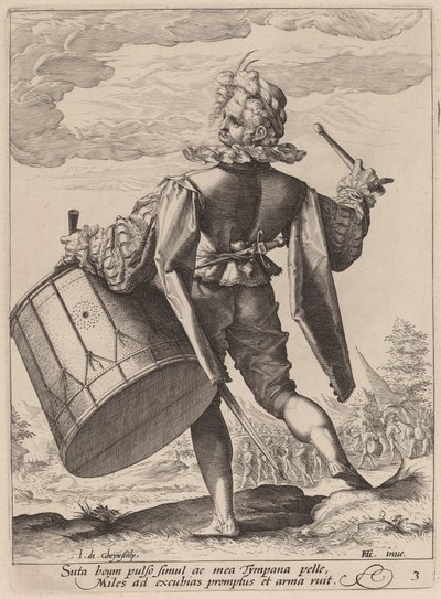 الطبال بواسطة Jacques de Gheyn II after Hendrik Goltzius