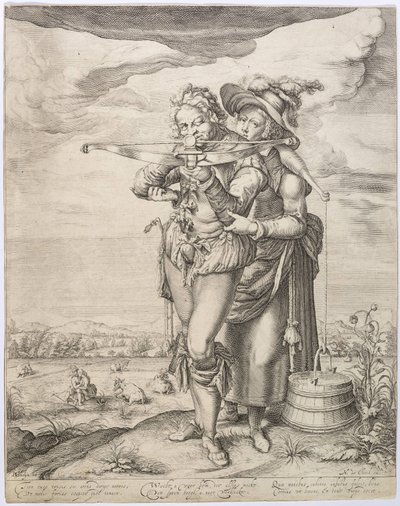The Crossbowman و Milkmaid ، ج. 1610. بواسطة جاك دي جين الأصغر